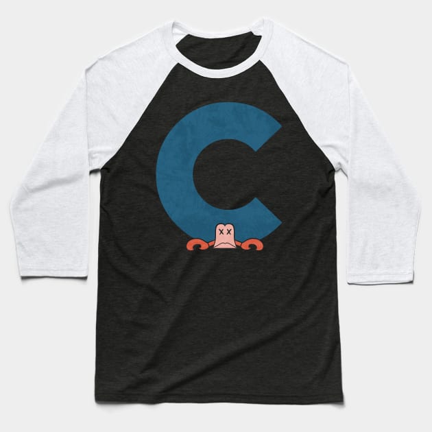 Under The C Baseball T-Shirt by HandsOffMyDinosaur